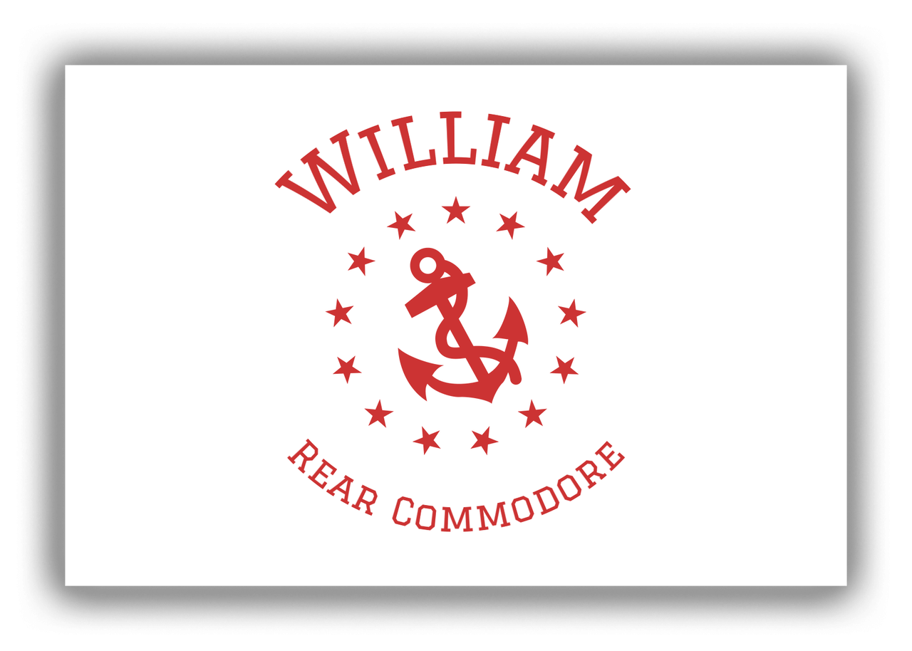 Personalized Yacht Club Officer Canvas Wrap & Photo Print - Rear Commodore - Arc Text - Front View