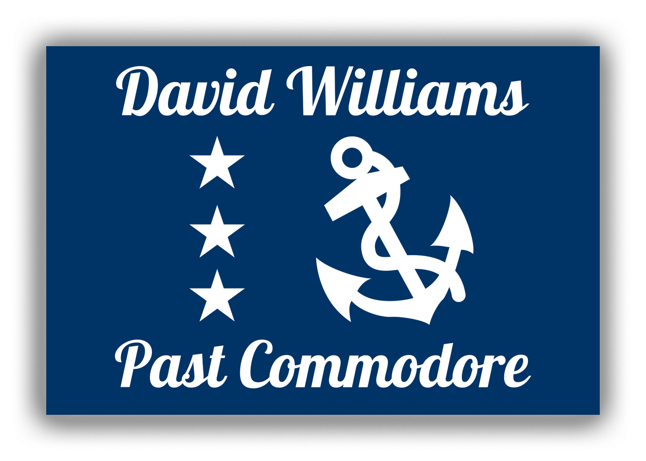 Personalized Yacht Club Officer Canvas Wrap & Photo Print - Past Commodore - Front View