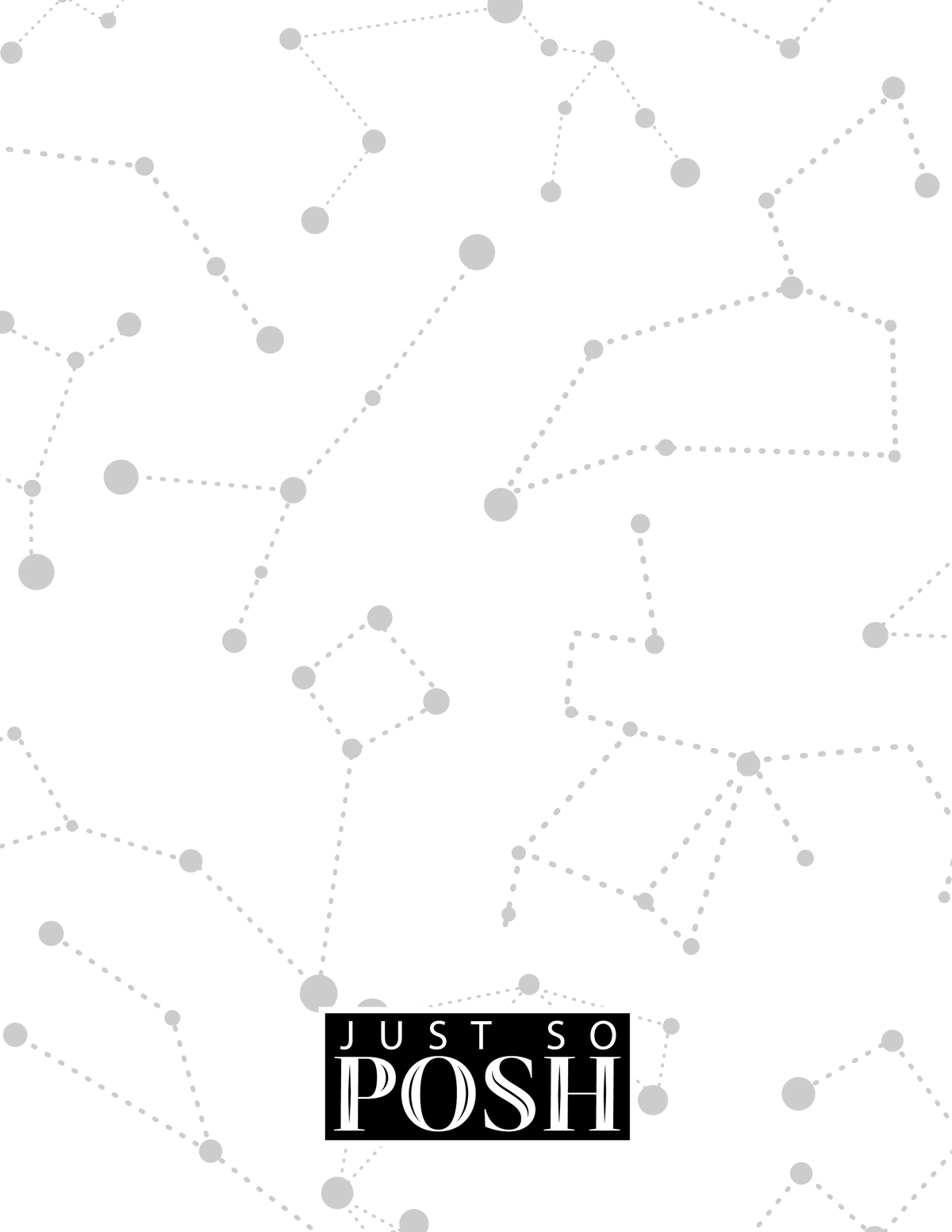 Personalized Zodiac Sign Notebook - Constellation Font - Back View