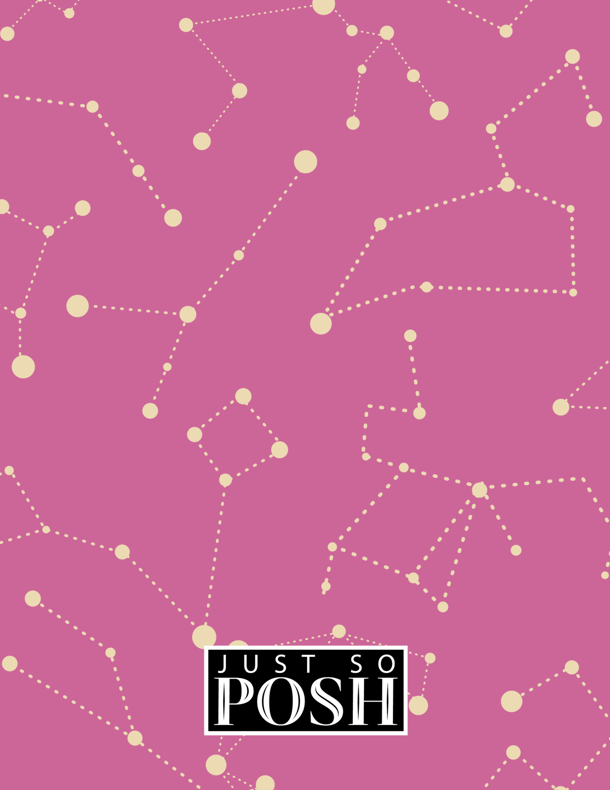 Personalized Zodiac Sign Notebook - Zodiac Font - Back View