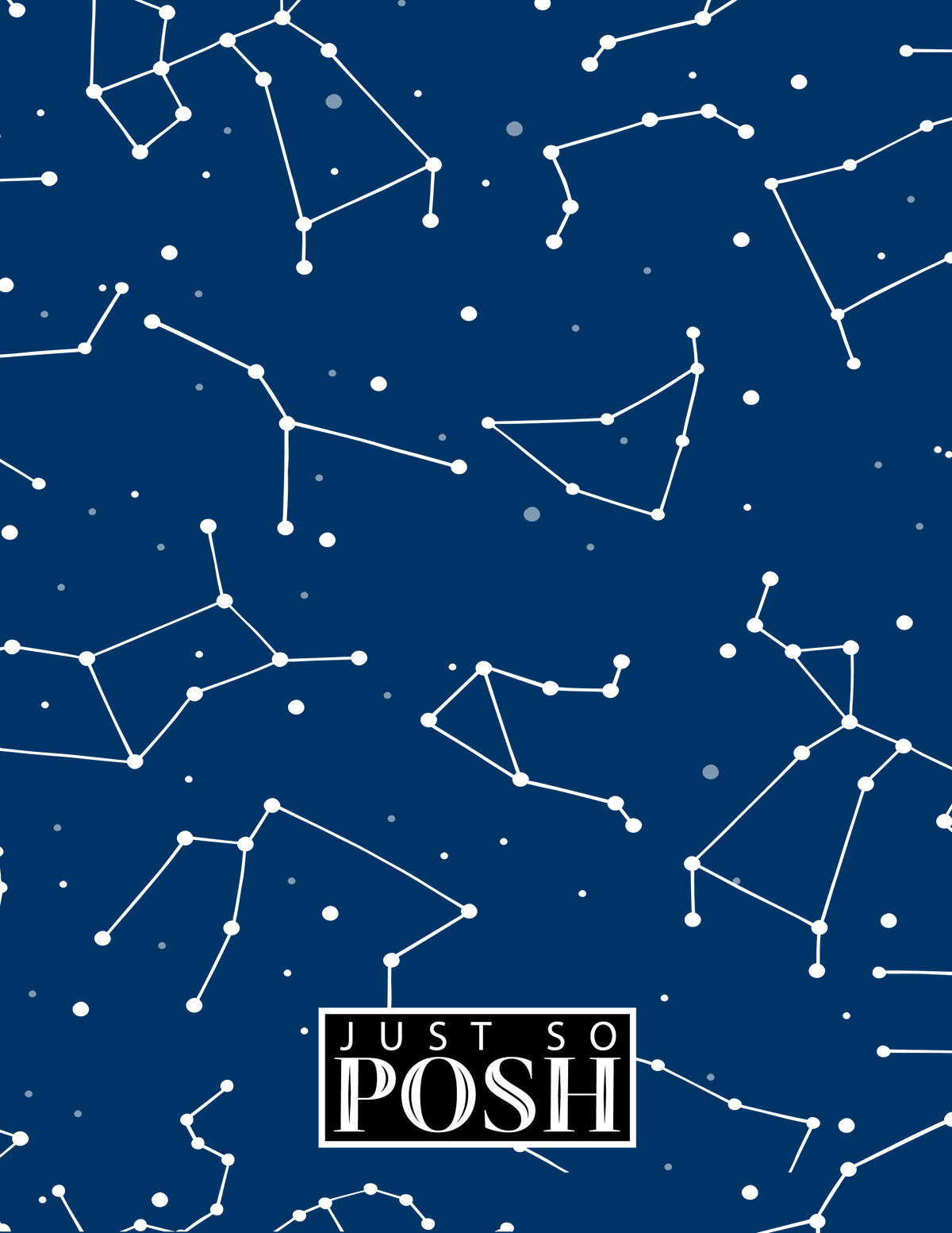 Personalized Zodiac Sign Notebook - Astrology Font - Back View