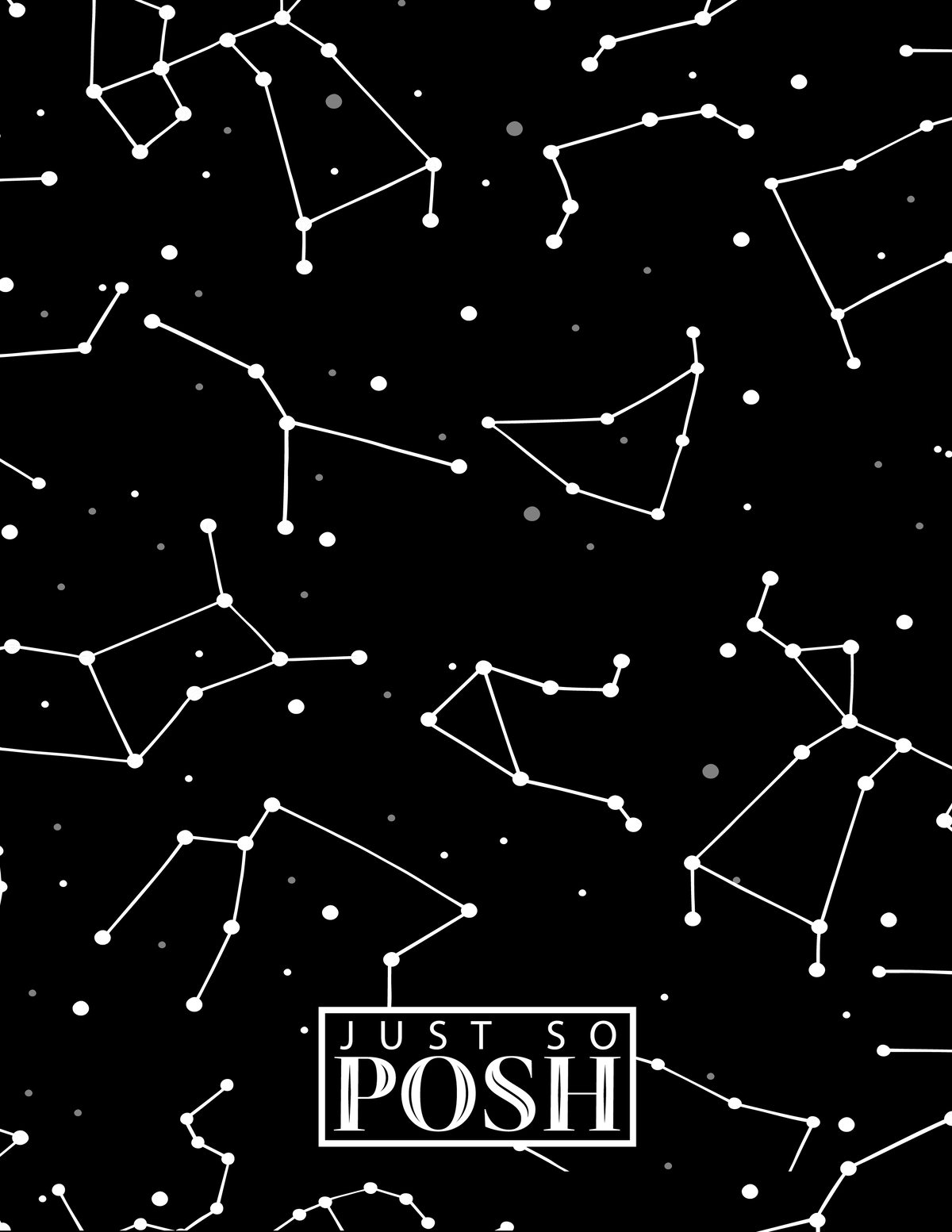 Personalized Zodiac Sign Notebook - Astrology Font - Back View
