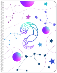 Thumbnail for Zodiac Sign Notebook - Constellations - Aquarius - Front View