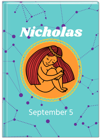 Thumbnail for Personalized Zodiac Sign Journal - Constellation Circle - Virgo - Front View
