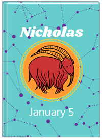 Thumbnail for Personalized Zodiac Sign Journal - Constellation Circle - Capricorn - Front View
