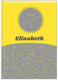 Thumbnail for Personalized Zodiac Sign Journal - Constellation Circle - Cancer - Front View