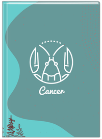 Thumbnail for Personalized Zodiac Sign Journal - Line Art - Cancer - Front View
