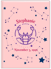 Thumbnail for Personalized Zodiac Sign Journal - Constellation - Scorpio - Front View
