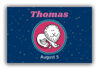Thumbnail for Personalized Zodiac Sign Canvas Wrap & Photo Print - Constellation Circle - Leo - Front View