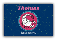 Thumbnail for Personalized Zodiac Sign Canvas Wrap & Photo Print - Constellation Circle - Scorpio - Front View