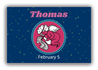 Thumbnail for Personalized Zodiac Sign Canvas Wrap & Photo Print - Constellation Circle - Aquarius - Front View