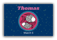 Thumbnail for Personalized Zodiac Sign Canvas Wrap & Photo Print - Constellation Circle - Pisces - Front View