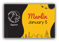 Thumbnail for Personalized Zodiac Sign Canvas Wrap & Photo Print - Line Art - Capricorn - Front View