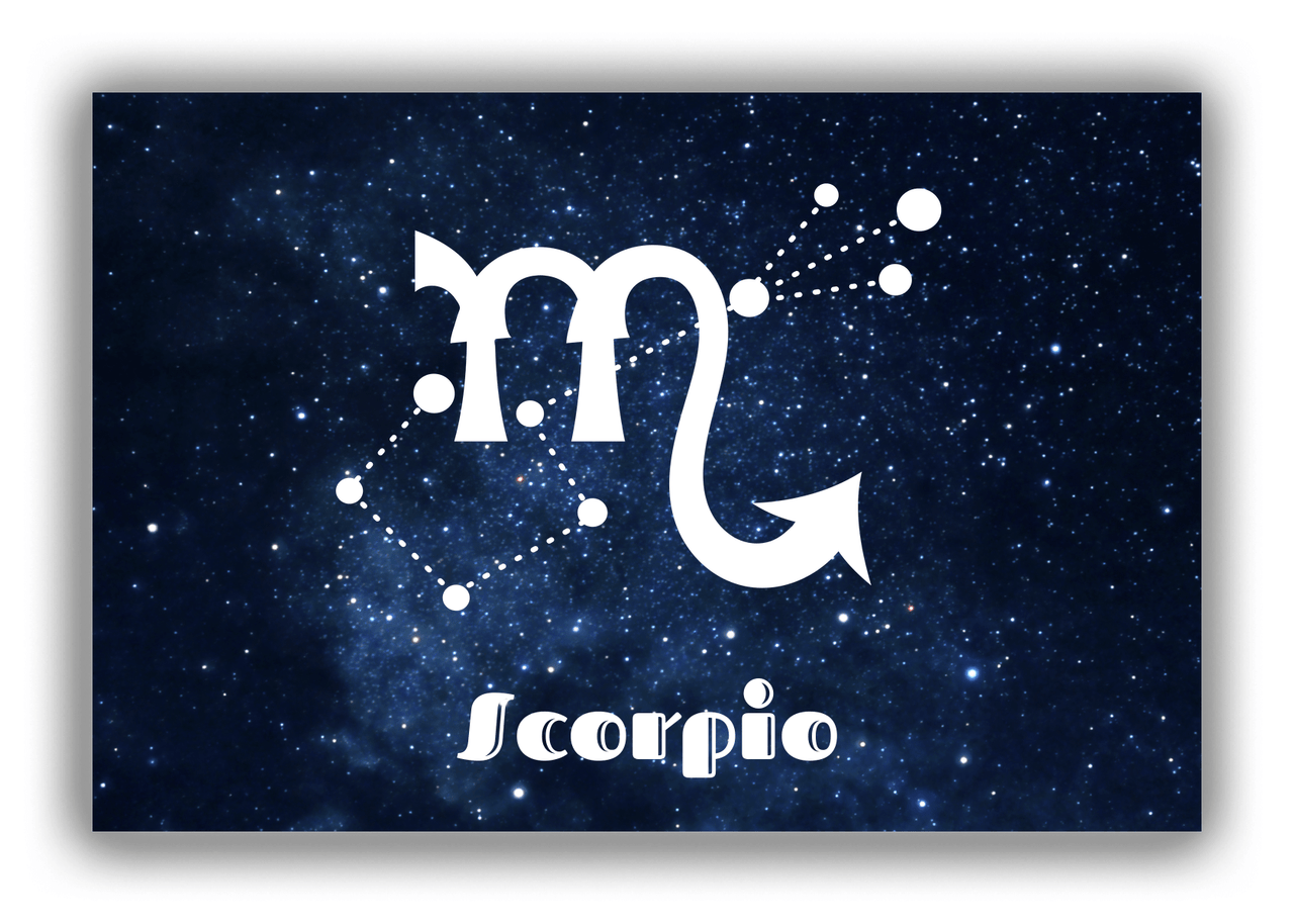 Personalized Zodiac Sign Canvas Wrap & Photo Print - Night Sky - Scorpio - Front View
