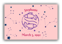 Thumbnail for Personalized Zodiac Sign Canvas Wrap & Photo Print - Constellation - Pisces - Front View