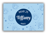 Thumbnail for Personalized Zodiac Sign Canvas Wrap & Photo Print - Constellation Circle - Aries - Front View