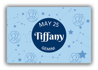 Thumbnail for Personalized Zodiac Sign Canvas Wrap & Photo Print - Constellation Circle - Gemini - Front View