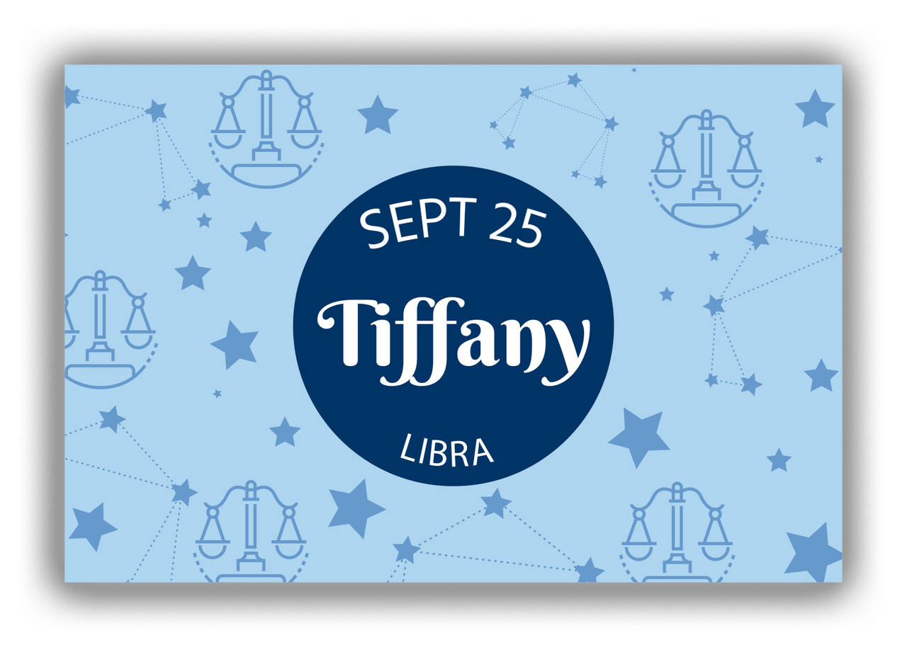 Personalized Zodiac Sign Canvas Wrap & Photo Print - Constellation Circle - Libra - Front View