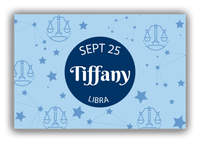 Thumbnail for Personalized Zodiac Sign Canvas Wrap & Photo Print - Constellation Circle - Libra - Front View