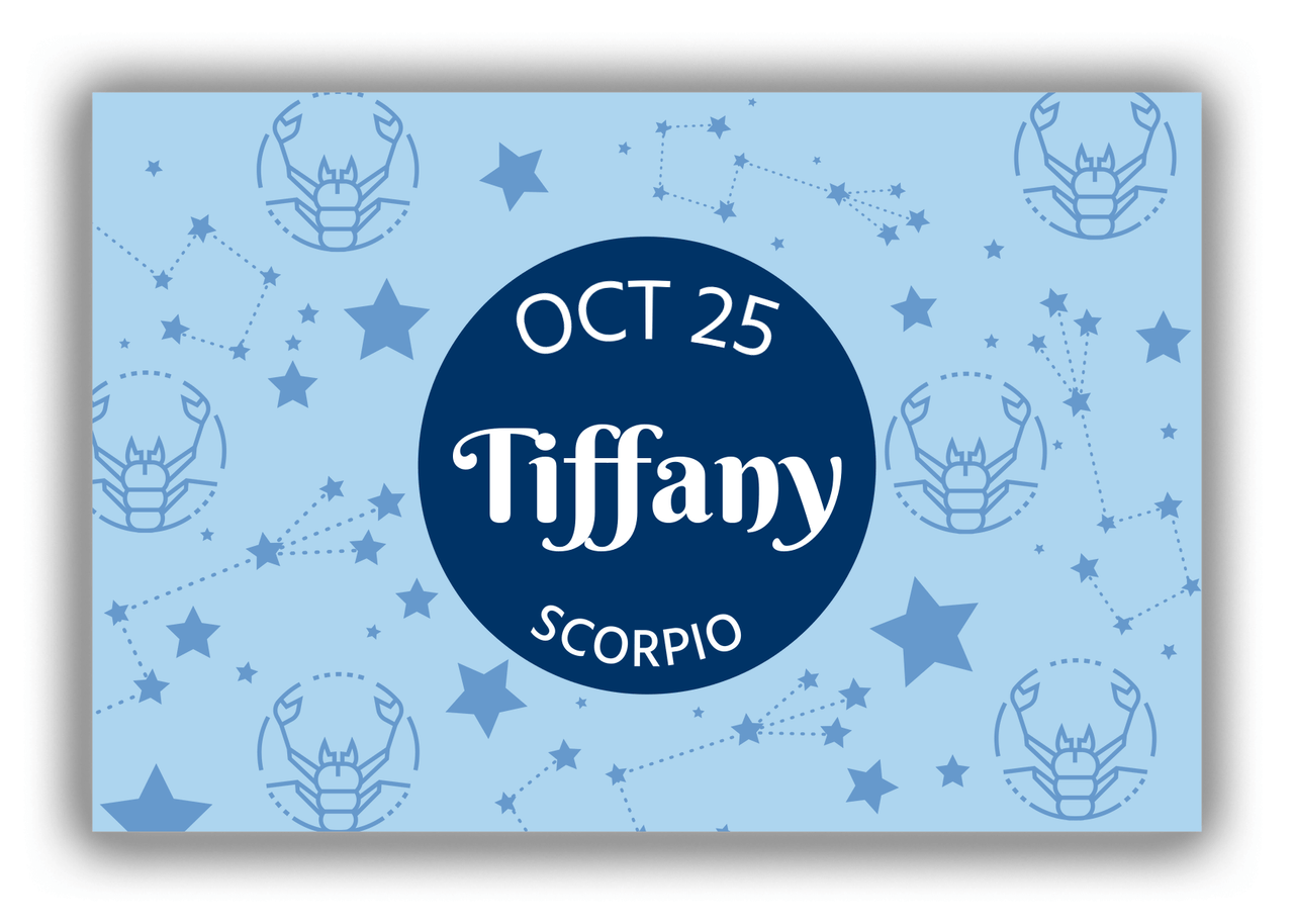 Personalized Zodiac Sign Canvas Wrap & Photo Print - Constellation Circle - Scorpio - Front View