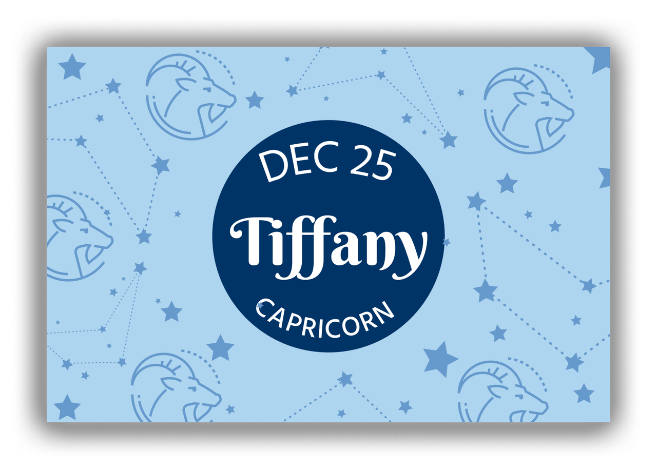 Personalized Zodiac Sign Canvas Wrap & Photo Print - Constellation Circle - Capricorn - Front View