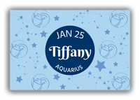 Thumbnail for Personalized Zodiac Sign Canvas Wrap & Photo Print - Constellation Circle - Aquarius - Front View