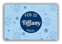Thumbnail for Personalized Zodiac Sign Canvas Wrap & Photo Print - Constellation Circle - Pisces - Front View