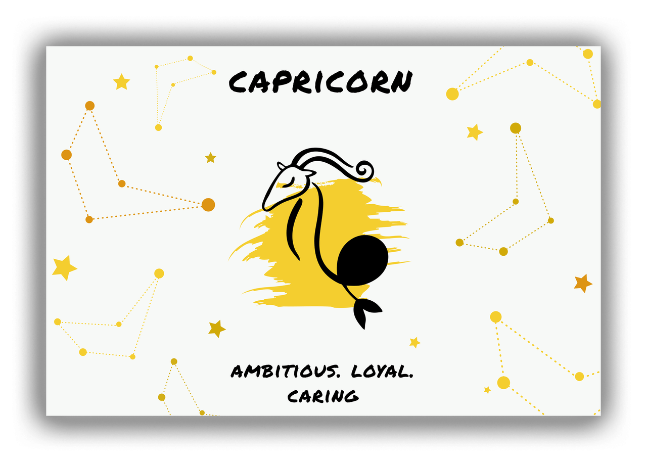 Zodiac Sign Canvas Wrap & Photo Print - Characteristics of a Capricorn - Front View