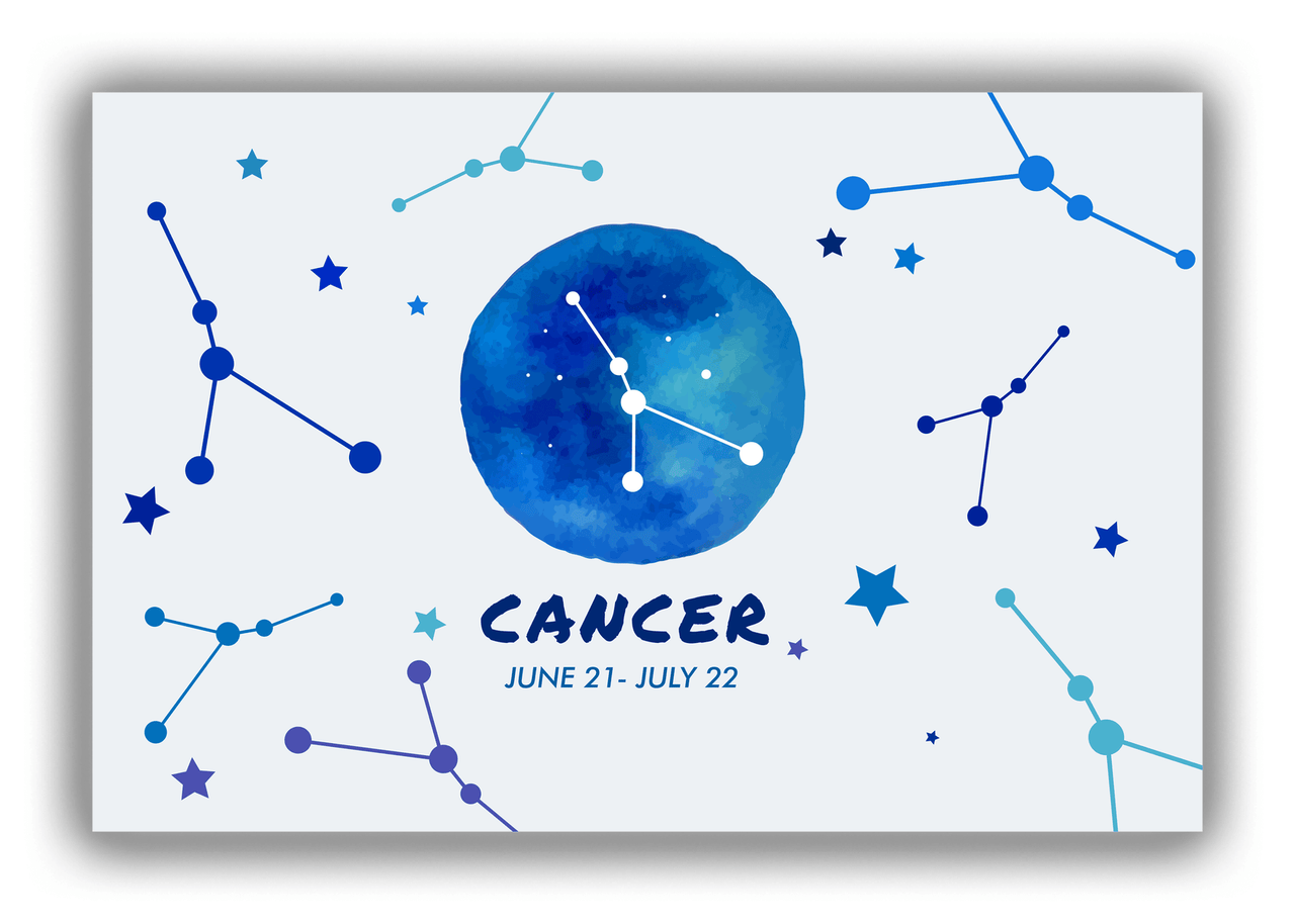 Zodiac Sign Canvas Wrap & Photo Print - Date Range - Cancer - Front View
