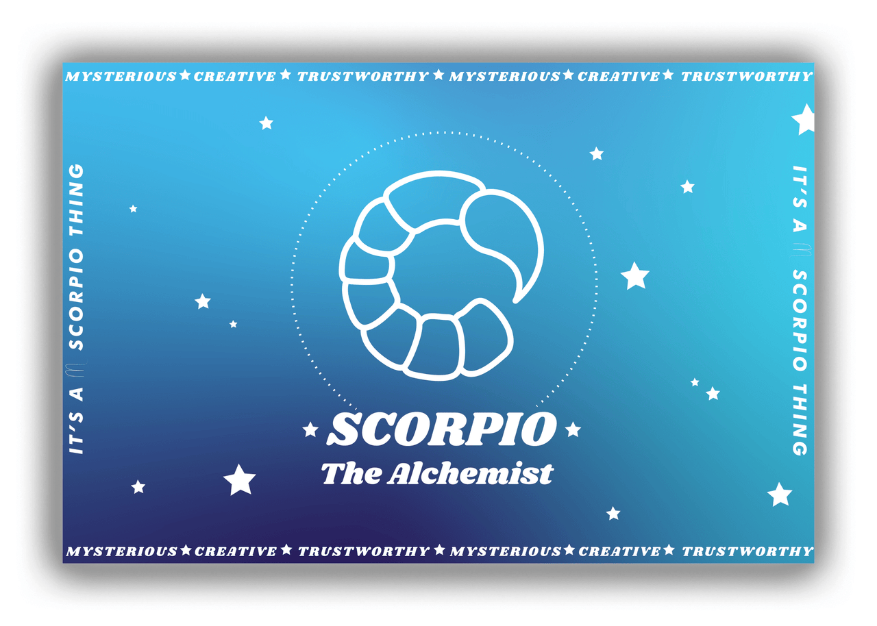 Zodiac Sign Canvas Wrap & Photo Print - Traits of a Scorpio - Front View