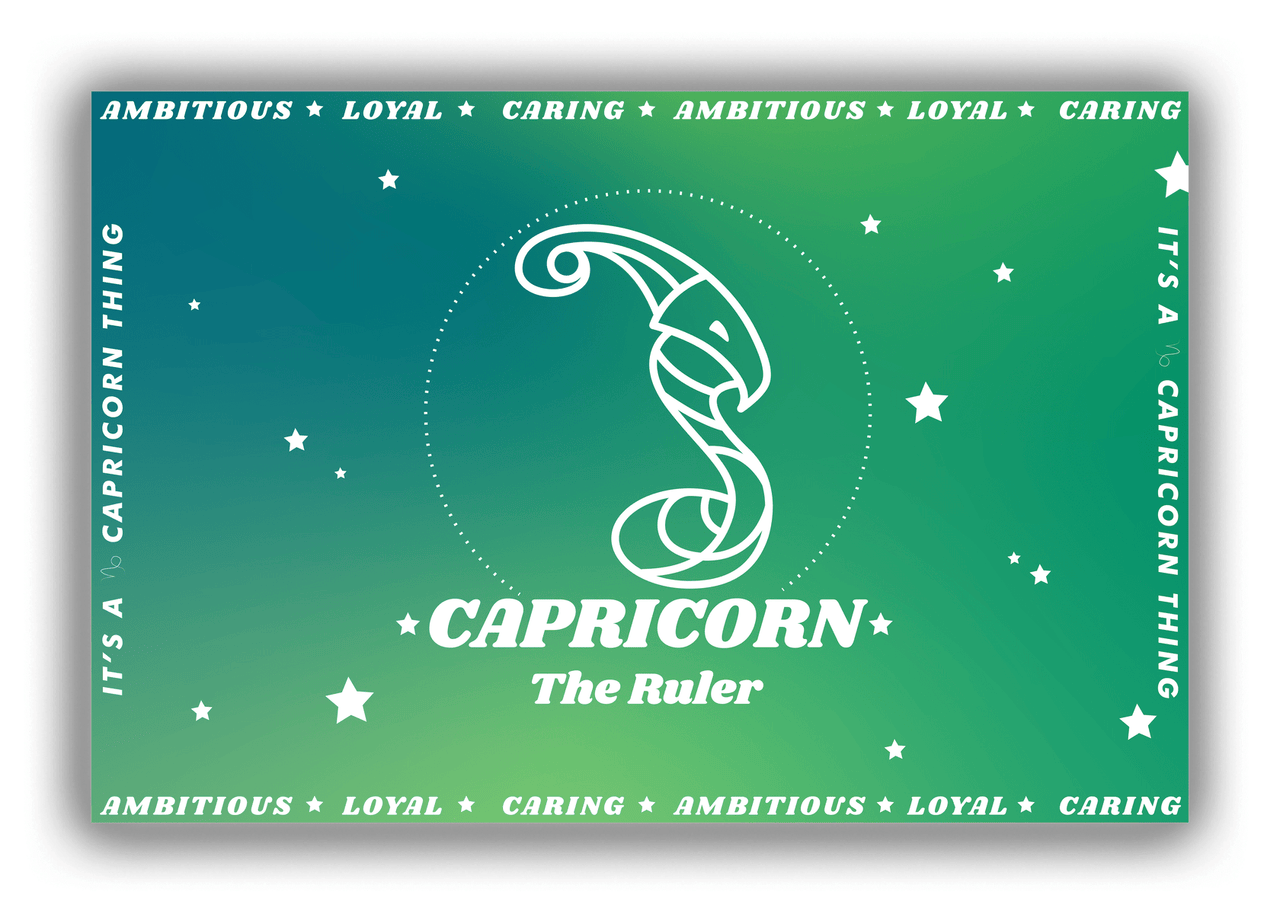 Zodiac Sign Canvas Wrap & Photo Print - Traits of a Capricorn - Front View
