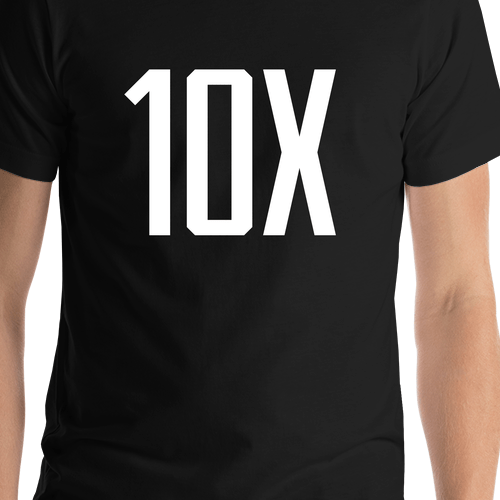 Personalized 10X T-Shirt - Black - Shirt Close-Up View