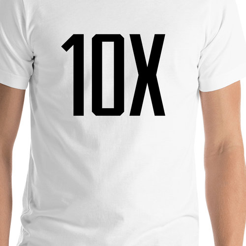 Personalized 10X T-Shirt - White - Shirt Close-Up View