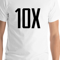 Thumbnail for Personalized 10X T-Shirt - White - Shirt Close-Up View