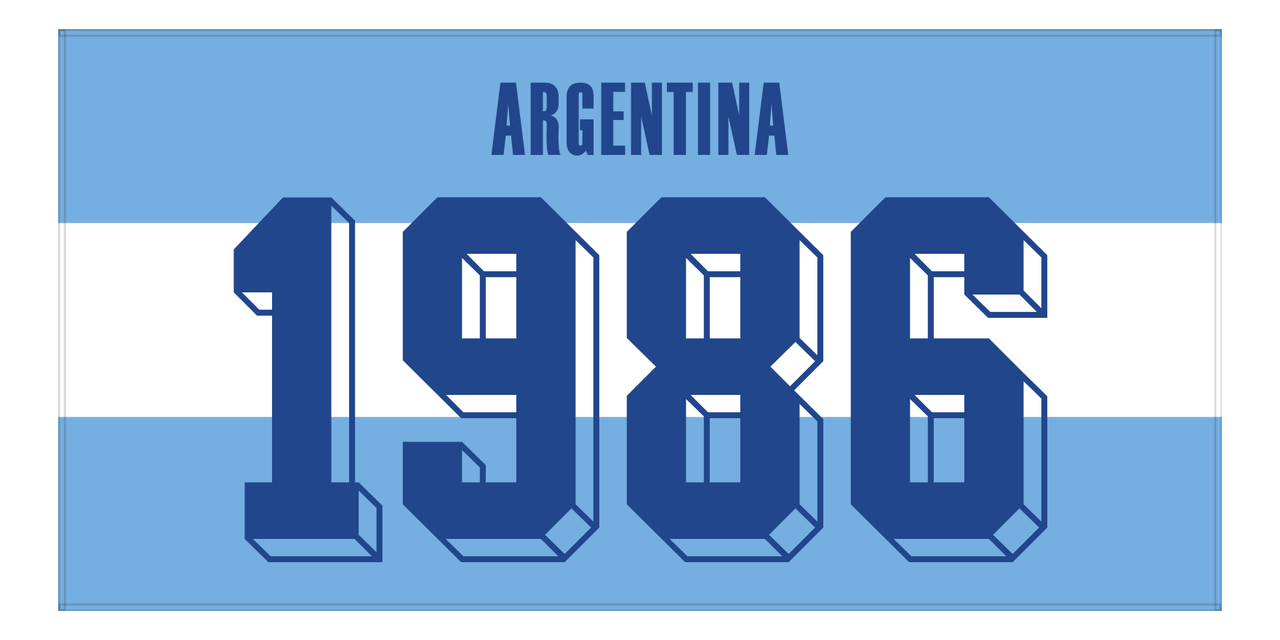 1986 Argentina Beach Towel - Front View