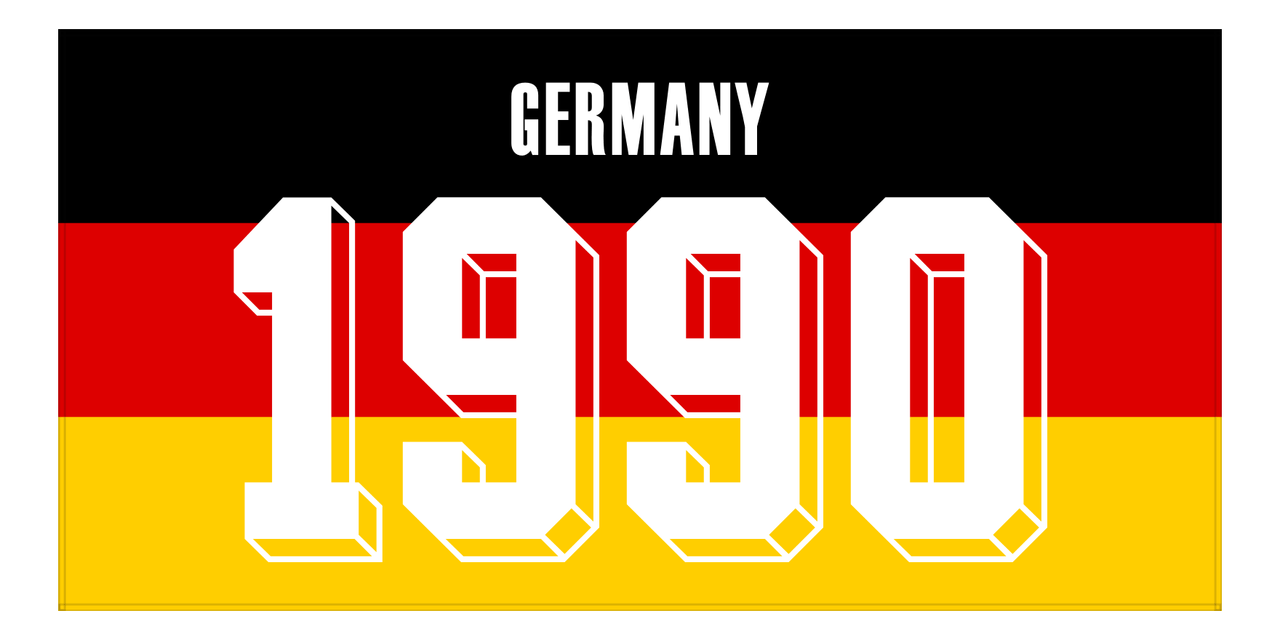 1990 Germany Beach Towel - Front View