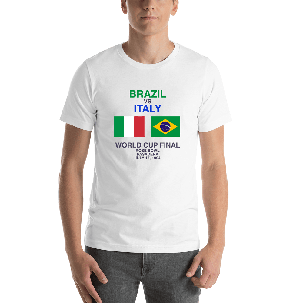 1994 Brazil vs Italy T-Shirt - White - Shirt View