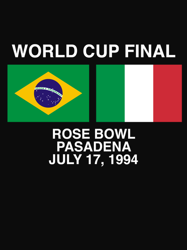 1994 Brazil vs Italy T-Shirt - Black - Decorate View