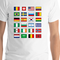 Thumbnail for 1994 World Cup Flags T-Shirt - White - Shirt Close-Up View