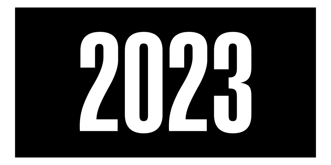 2023 Beach Towel - Black & White - Front View
