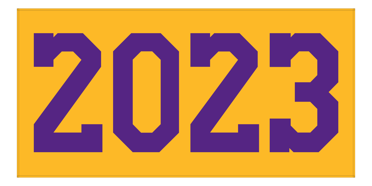 2023 Beach Towel - Purple & Gold - Front View
