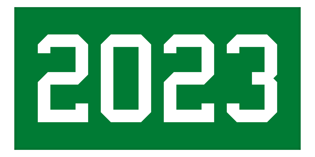 2023 Beach Towel - Green & White - Front View