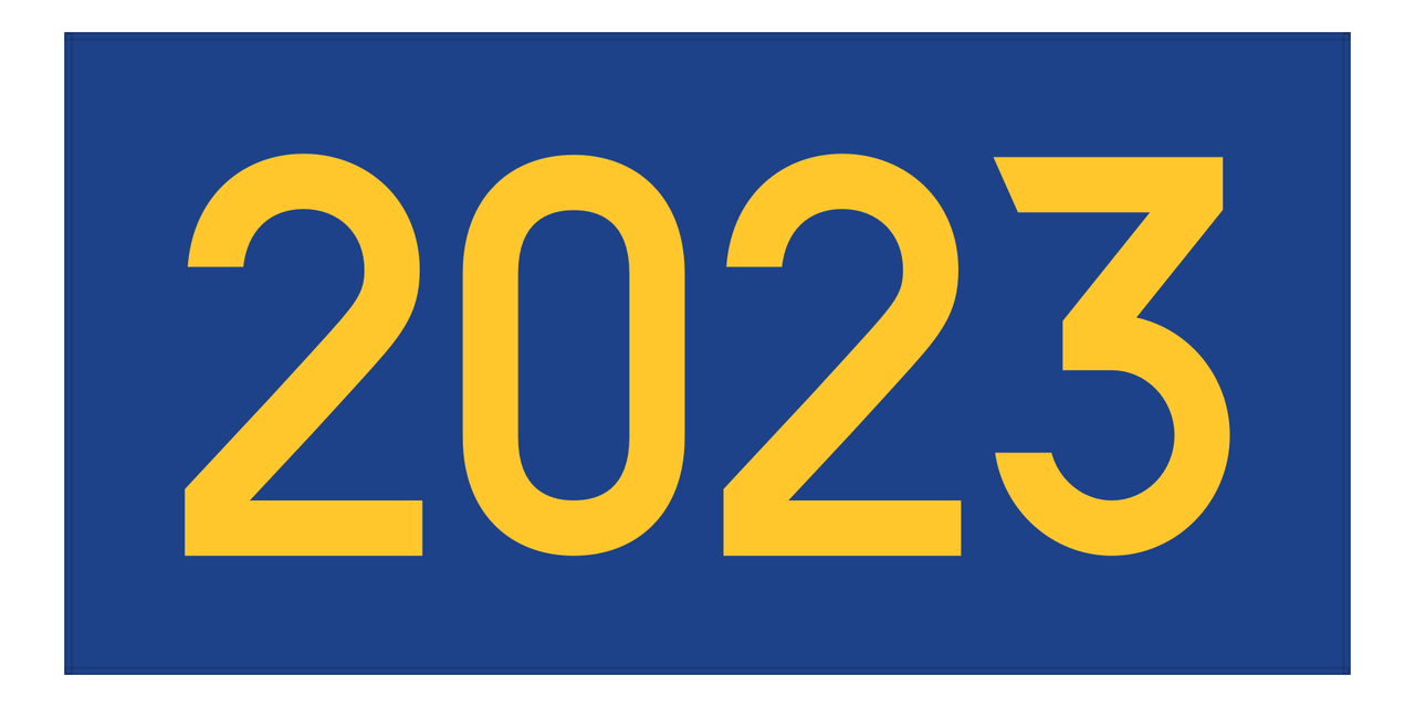 2023 Beach Towel - Blue & Yellow - Front View