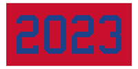 Thumbnail for 2023 Beach Towel - Red & Blue - Front View