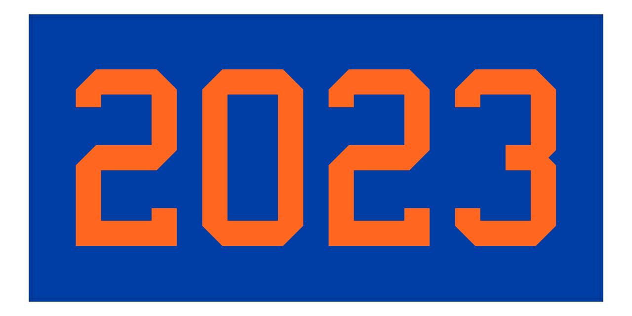 2023 Beach Towel - Blue & Orange - Front View