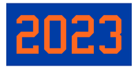 Thumbnail for 2023 Beach Towel - Blue & Orange - Front View