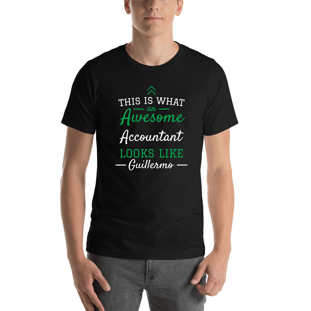 Personalized Accountant T-Shirt - Black - Shirt View