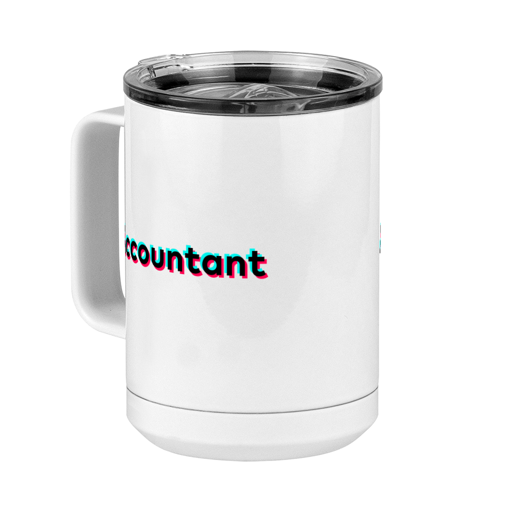Accountant Coffee Mug Tumbler with Handle (15 oz) - TikTok Trends - Front Left View