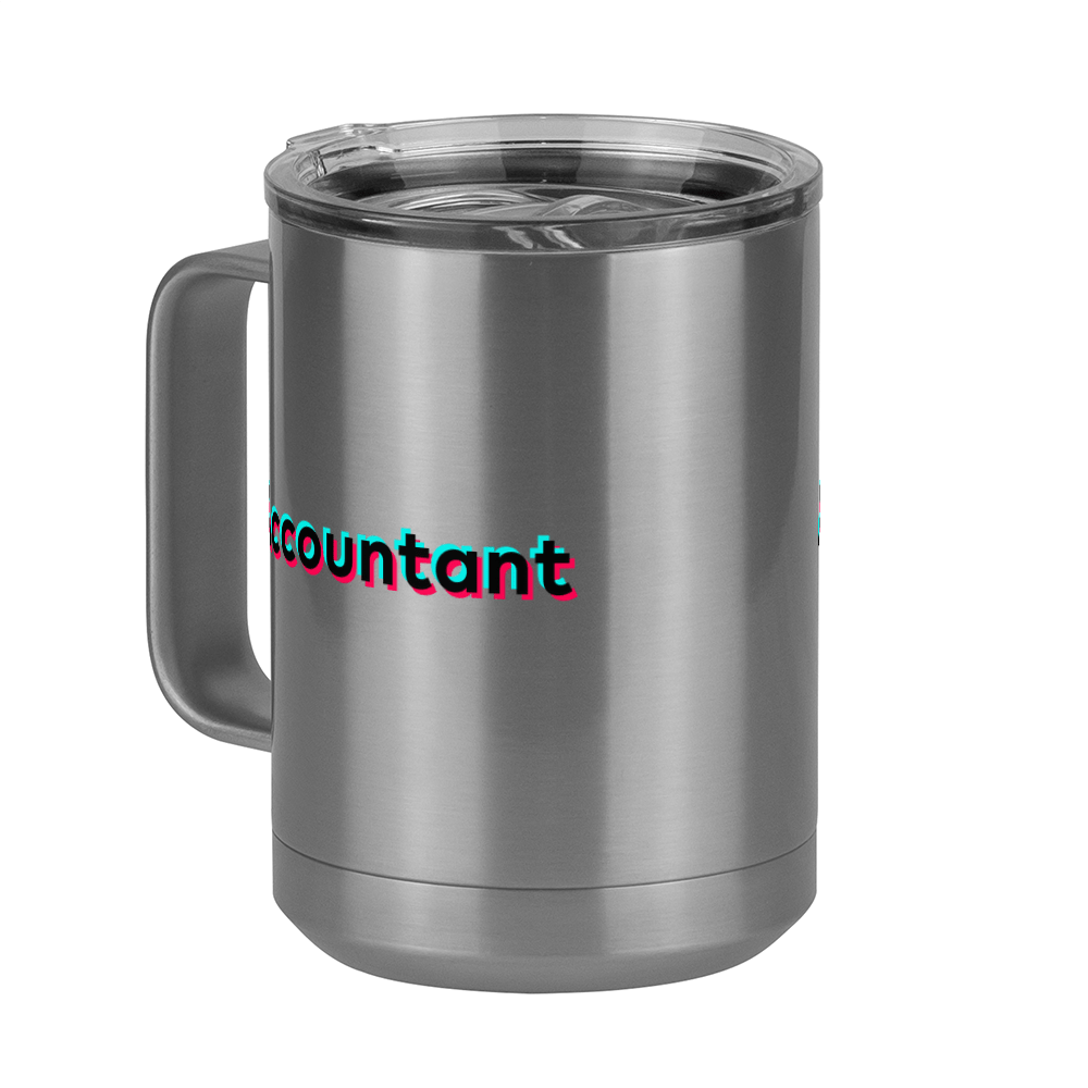 Accountant Coffee Mug Tumbler with Handle (15 oz) - TikTok Trends - Front Left View