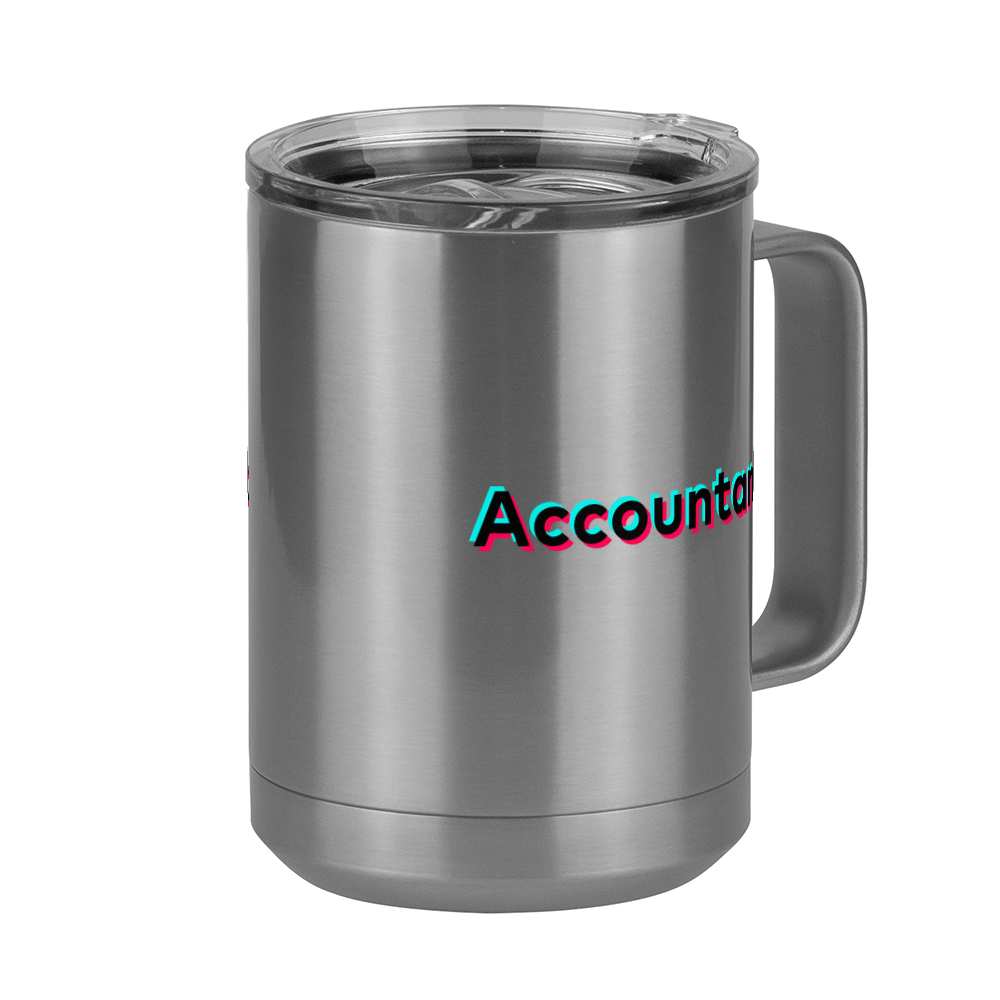 Accountant Coffee Mug Tumbler with Handle (15 oz) - TikTok Trends - Front Right View